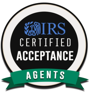 IRS Certified Acceptance Agents badge